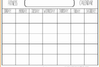 Professional Blank Workout Schedule Template
