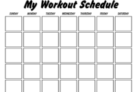 Blank Workout Schedule Template pertaining to Blank Workout Schedule Template
