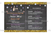 Bridal Shower Purple Chalk Itinerary Bachelorette Program | Zazzle with regard to Bridal Shower Itinerary Template