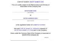 Browse Our Image Of Electronic Stock Certificate Template | Certificate with regard to Editable Stock Certificate Template