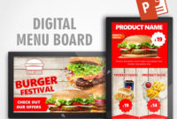 Burger Festival - Digital Signage Animated Powerpoint Template within Powerpoint Restaurant Menu Template