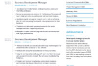 Business Development Manager Resume Example With Content Sample | Craftmycv pertaining to Business Management Resume Template