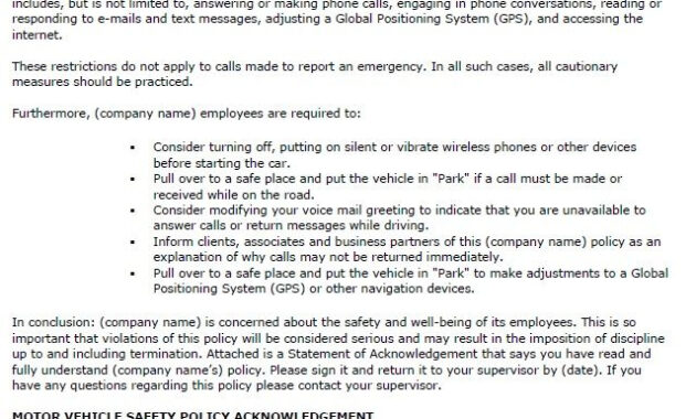 Cell Phone Policy Template: For Companies, Corporate &amp;amp; Restaurants inside Corporate Cell Phone Policy Template