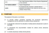 Cell Phone Policy Template: For Companies, Corporate &amp;amp; Restaurants with regard to Top Corporate Cell Phone Policy Template