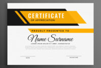 Certificate Award Diploma Template In Yellow Color – Download Free with Art Award Certificate Templates Editable