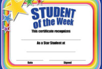 Certificate For Student Of The Month – Ctsm015 – School With Star Of regarding Star Student Certificate Template