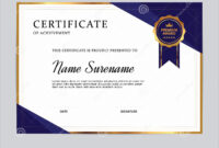 Certificate Of Appreciation Template Design Stock Vector – Illustration for Employee Certificate Template  10 Best Designs