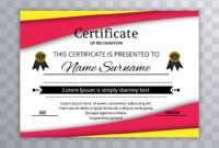 Stunning Printable Certificate Of Recognition Templates Free