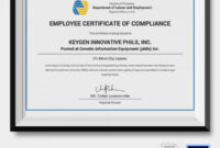 Certificate Of Compliance Template - 12+ Word, Pdf, Psd, Ai, Indesign for Certificate Of Compliance Template