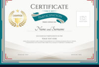 Free Certificate Of Participation Word Template