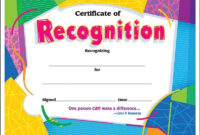 Certificate Of Recognition Colorful. Unique Awards Feature Inspiring intended for Academic Award Certificate Template