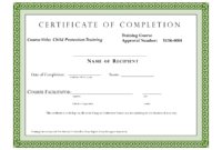 Certificate Of Training Completion | Certificate Of Completion Template pertaining to Free Certificate Template For Project Completion