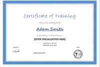 Certificate Of Training Template For Ms Word | Document Hub with 10 Fitness Gift Certificate Template Ideas