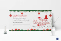 Christmas Gift Certificate Template - Calep.midnightpig.co Throughout intended for Stunning Donation Certificate Template