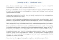 Company Vehicle Take Home Policy – Cr Service Company intended for Trucking Company Safety Policy Template