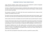 Company Vehicle Take Home Policy – Cr Service Company pertaining to Use Of Company Vehicle Policy Template