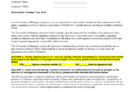 Conflict Of Interest Disclosure Statement in Conflict Of Interest Policy Template