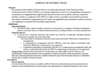 Conflict Of Interest Policy Printable Pdf Download regarding Employee Conflict Of Interest Policy Template