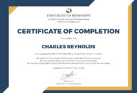 New Construction Certificate Of Completion Template