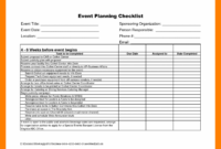 Corporate Event Planning Checklist Template throughout Best Event Management Proposal Template