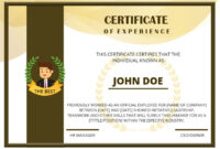 Create A Unique Certificate Of Experience For Your Business With with regard to Teamwork Certificate Templates