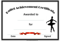 Dance Award Certificate Template