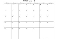 Best Blank One Month Calendar Template