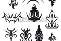 Different Symbols Modern New Full Fantasy Stock Vector (Royalty Free for Tattoo Certificates Top 7 Cool  Templates