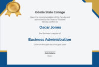 Diploma Certificate Templates In Microsoft Word (Doc) | Template for Top University Graduation Certificate Template