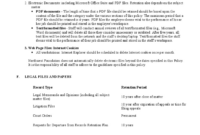 Document Retention Policy Sample Free Download in Data Retention Policy Template