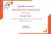 Dog Training Certificate Template In Google Docs, Illustrator, Word throughout Fresh Small Certificate Template