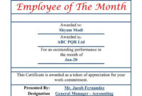Download Employee Of The Month Certificate Excel Template - Exceldatapro with regard to Employee Of The Month Certificate Template Word