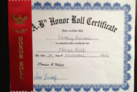 √ 20 All A Honor Roll Certificate ™ In 2020 | Honor Roll, Kids Awards with regard to Editable Honor Roll Certificate Templates