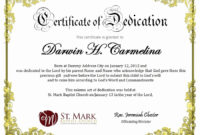 √ 20 Free Editable Baby Dedication Certificates ™ | Dannybarrantes Template pertaining to Amazing Baby Dedication Certificate Template