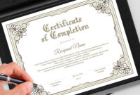 Editable Certificate Of Completion Elegant Certificate | Etsy inside Certificate Of Completion Templates Editable