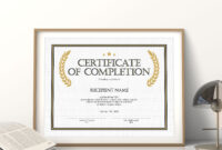Editable Certificate Of Completion Mathematics Paper | Etsy | Editable regarding Completion Certificate Editable