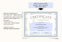 Editable Certificate Of Completion Printable Elegant | Etsy pertaining to Completion Certificate Editable