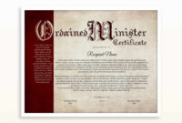 Editable Ordained Minister Certificate Template Printable | Etsy for Certificate Of Ordination Template