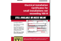 Electrical Installation Certificate - Circuit Diagram Images regarding Minor Electrical Installation Works Certificate Template