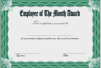 Employee Of The Month Certificate Templates – 10+ Best Ideas intended for Employee Certificate Template  10 Best Designs
