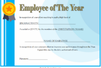 Employee Of The Year Certificate – Pin On Editable Certificates for Fresh Employee Of The Year Certificate Template Free