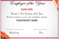 Employee Of The Year Certificate Wording – Award Certificates Diploma inside Employee Of The Year Certificate Template Free