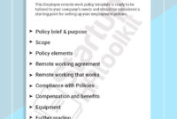Employee Remote Work Policy Template | Policy Template, Remote Work with regard to Awesome Working From Home Policy Template