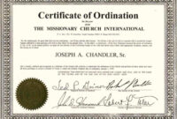 Exceptional Printable Ordination Certificate – Debra Website Pertaining regarding Ordination Certificate Templates