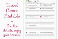 Executive Assistant Travel Itinerary Template for Professional Travel Itinerary Template