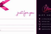 Explore Our Image Of Nail Salon Gift Certificate Template | Free Gift with Printable Hair Salon Gift Certificate Template