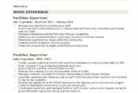 Facilities Supervisor Resume Samples | Qwikresume intended for Property Management Manual Template