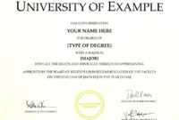 Fake Diploma Certificate Template | Templates Example within Fake Diploma Certificate Template