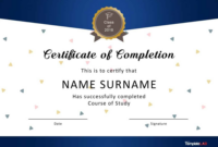 Fantastic Certificate Of Completion Templates Word Powerpoin intended for Free Free Training Completion Certificate Templates