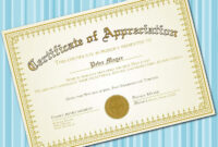 Father&amp;#039;S Day Certificate Of Appreciation Father&amp;#039;S Day inside Best Dad Certificate Template